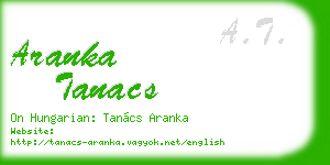 aranka tanacs business card