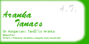 aranka tanacs business card
